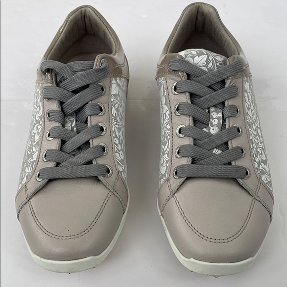 Duca Del Cosma Italian Gold Evolution Caldes Floral Women's Golf Shoes Size 6 - Picture 4 of 17